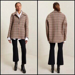 💕ALC💕 Lincoln Oversized Plaid Check Wool-Blend Coat ~ XL NWT